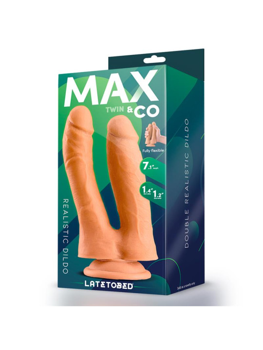 Twin Dildo Doble Realista 7.1 Natural