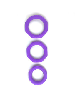 Set de 3 Anillos para el Pene Silicona Púrpura