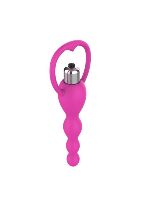 Cadena Anal con Vibración Rosa