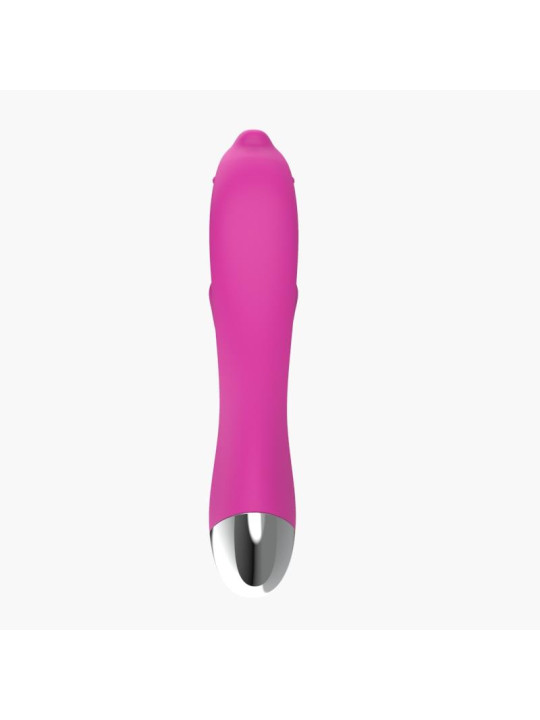 Vibrador Dolphin 6 Funciones USB Rosa