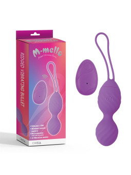 Huevo Vibrador Control Remoto Ridged USB Silicona 7.4