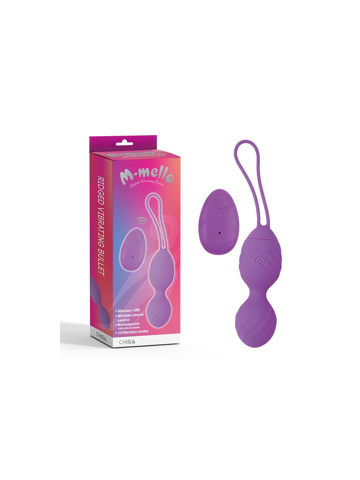 Huevo Vibrador Control Remoto Ridged USB Silicona 7.4