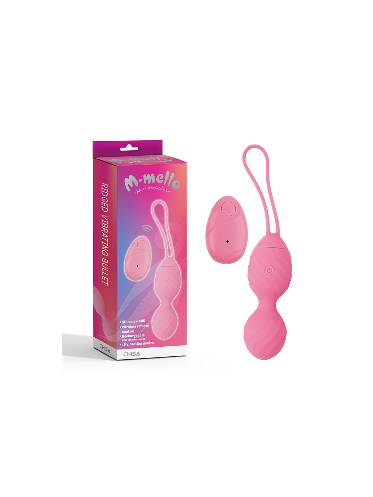 Huevo Vibrador Control Remoto Ridged USB Silicona 7.4