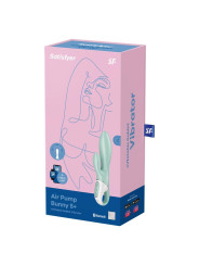 Vibrador con Funcion de Inflado Air Pump Bunny 5 con APP Satisfyer Connect