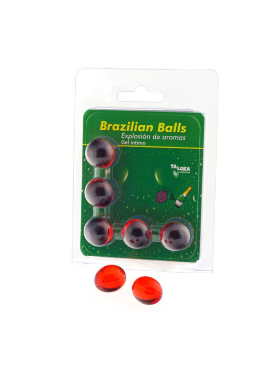 Set 5 Brazilian Balls Explosion Aroma de Fresa-Champan