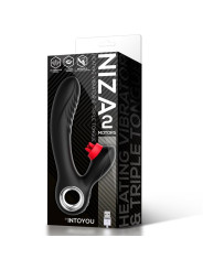 Niza Vibrador con Calor y Triple Lengua Estimuladora de Clítoris