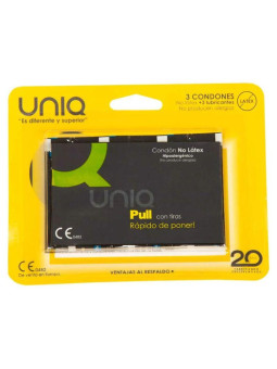 Preservativos con Tiras Pull Condoms Sin Látex 3 pcs