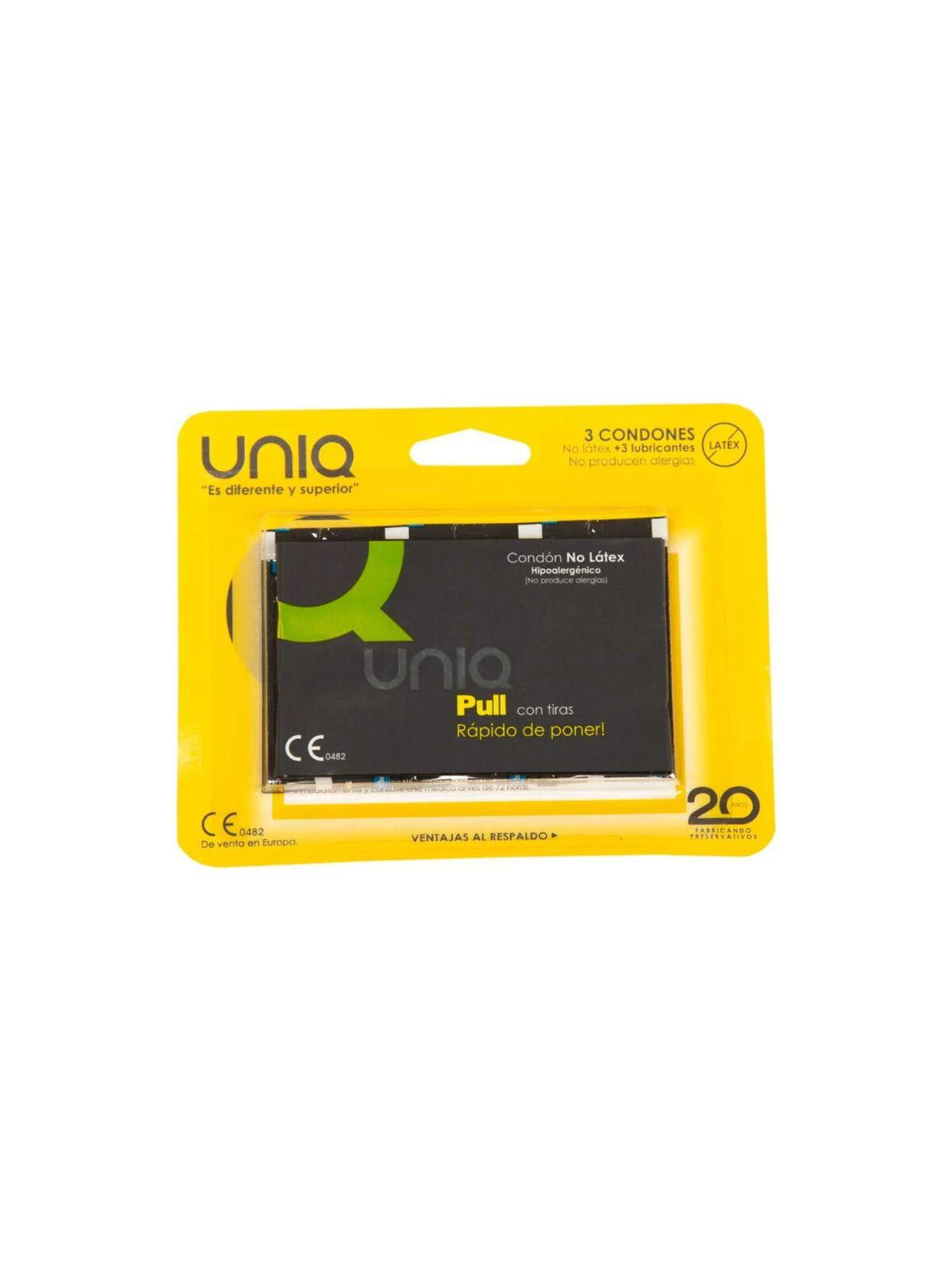 Preservativos con Tiras Pull Condoms Sin Látex 3 pcs