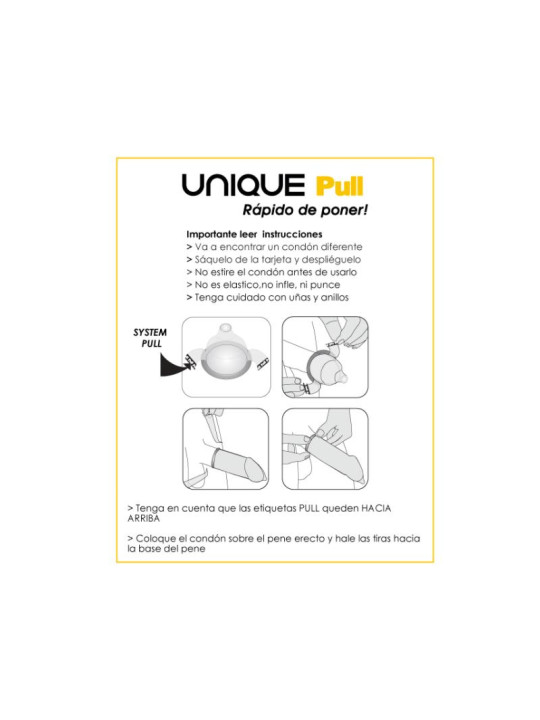 Preservativos con Tiras Pull Condoms Sin Látex 3 pcs