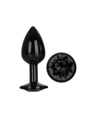 Blackgem Plug Anal Metálico con Joya Talla S Negro