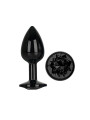 Blackgem Plug Anal Metálico con Joya Talla S Negro