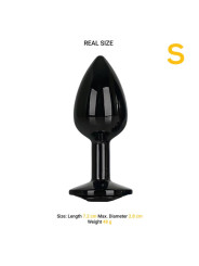 Blackgem Plug Anal Metálico con Joya Talla S Negro