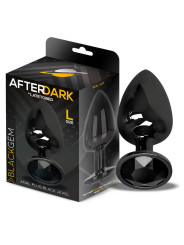 Blackgem Plug Anal Metálico con Joya Negro Talla L
