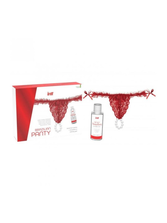 Braguita Brasileña con Gel Deslizante Base Agua de Fresa 50 ml