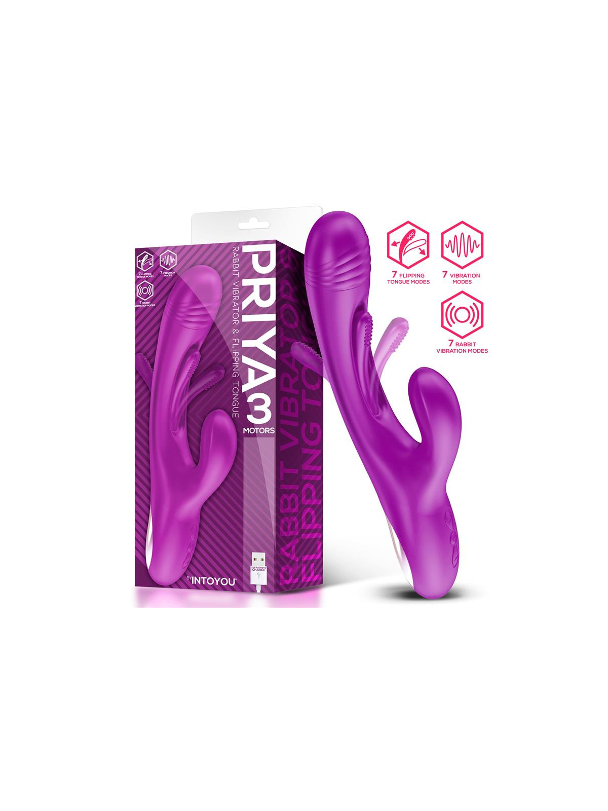 Priya Vibrador con Lengua con Movimiento Flipping