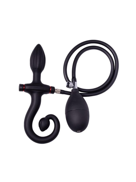 Plug Anal Inflable con Bomba Negro