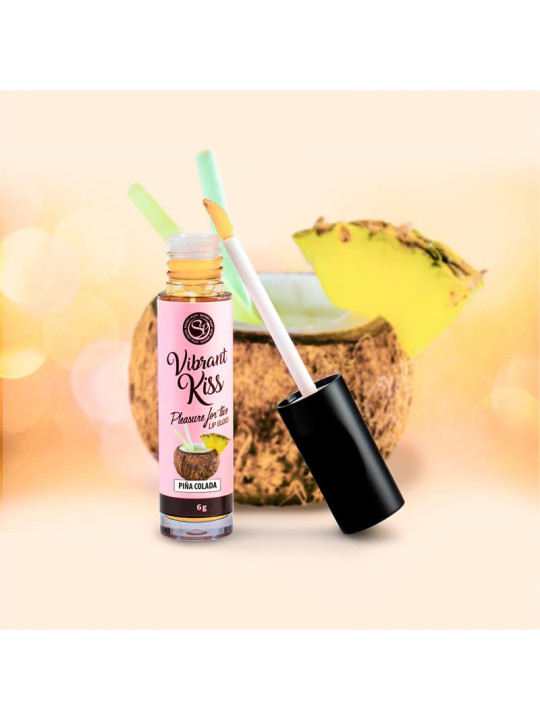 Lip Gloss Vibrant Kiss Sabor Piña Colada