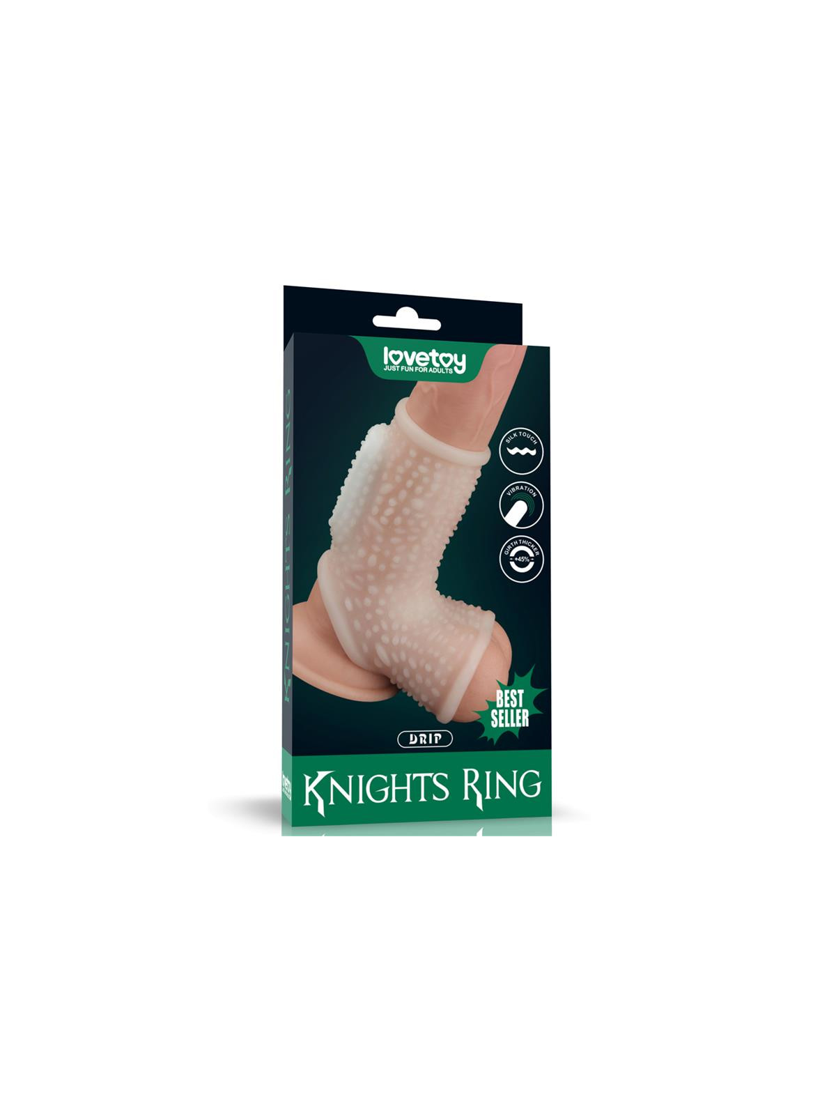 Funda el Pene y Testículos con Vibración Drip Knights