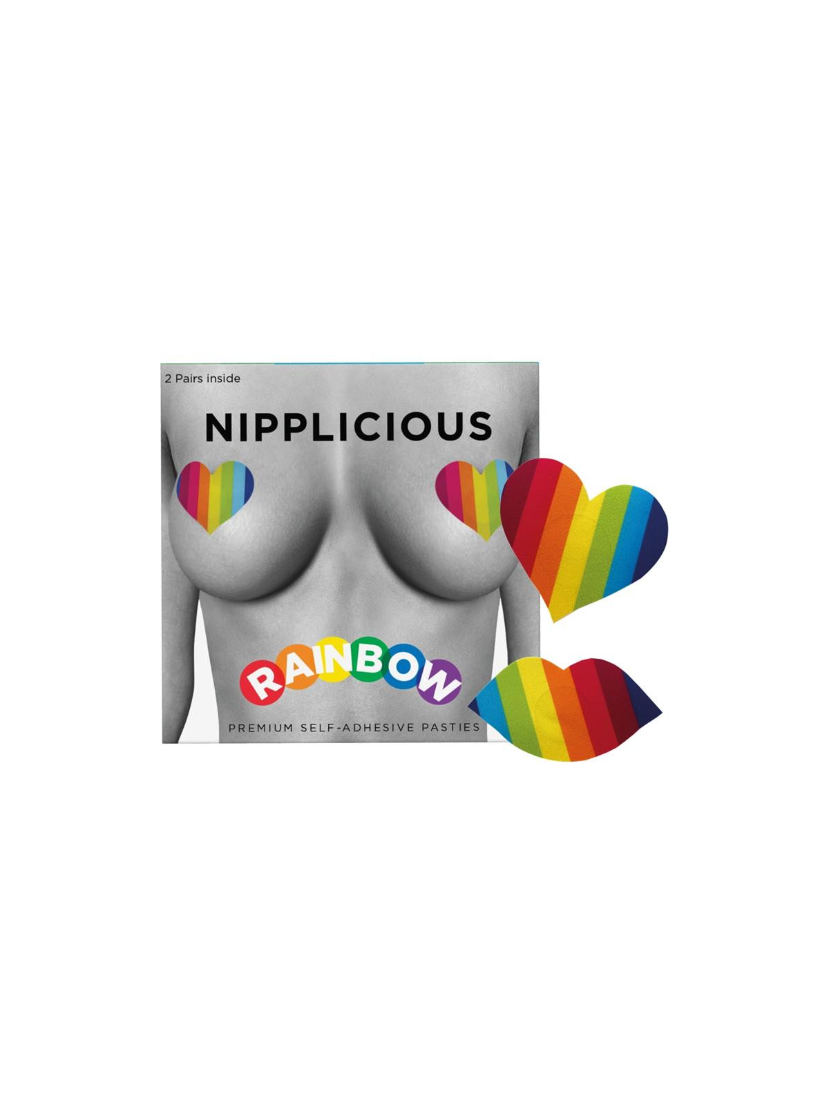 Nipplicious Pezoneras de Corazón Arcoiris