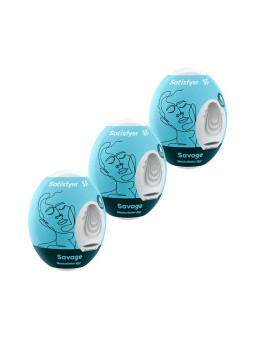 Set 3 Huevos Masturbadores Modelo Savage