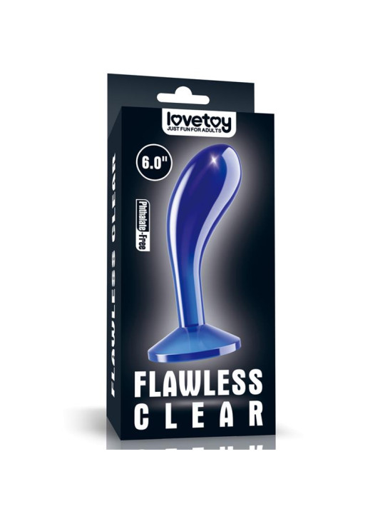 Plug Anal Flawless Azul Transparente 6