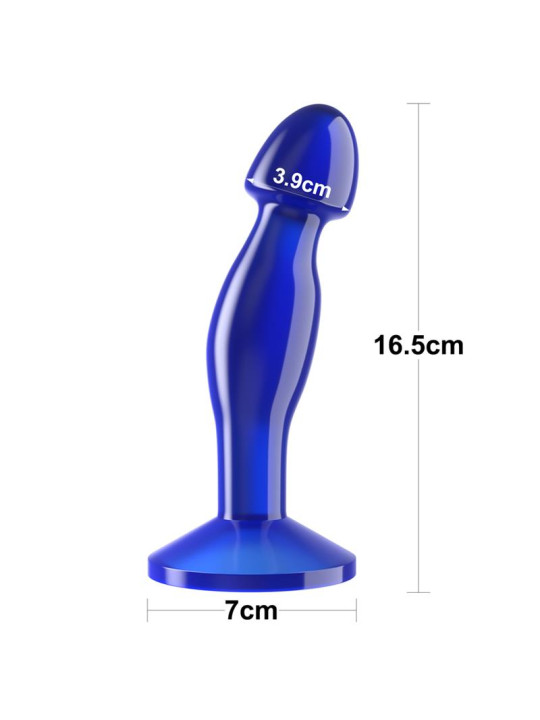 Plug Anal Flawless Azul Transparente 6.5