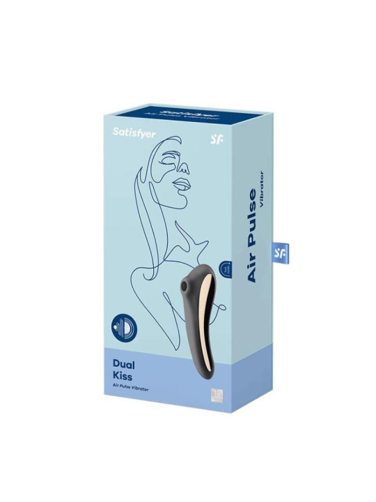 Dual Kiss Succionador y Vibrador 2 en 1 Negro