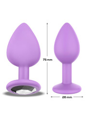 Sparkly Plug Anal Silicona Talla S Lilac