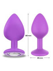 Sparkly Plug Anal Silicona Talla M Violet