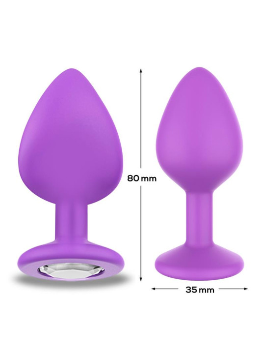 Sparkly Plug Anal Silicona Talla M Violet