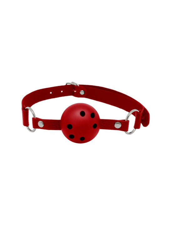 Discretion Mordaza de Bola Transpirable Rojo