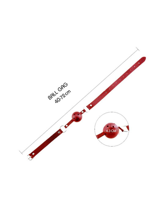 Discretion Mordaza de Bola Transpirable Rojo