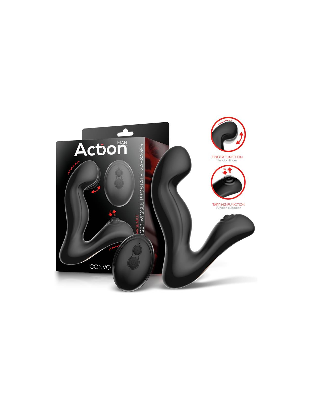 Convo Prostate Stimulator with Tapping and Finger Wiggle Function