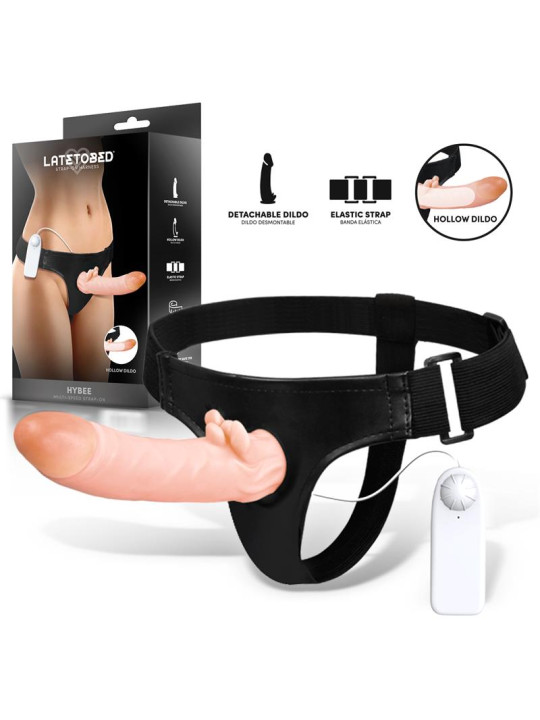 Hybee Dildo con Dildo Realista Hueco y Vibración con Control Remoto