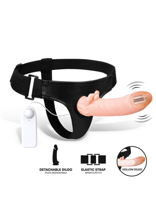 Hybee Dildo con Dildo Realista Hueco y Vibración con Control Remoto