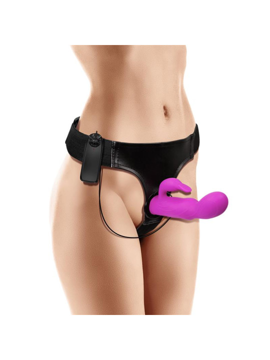 Hymax Arnés con Dildo-Vibrador con Conejito y Control Remoto
