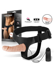 Eleto Arnés con Dildo Hueco Desmontable, Vibración y Control Remoto