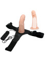 Eleto Arnés con Dildo Hueco Desmontable, Vibración y Control Remoto