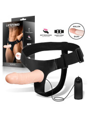 Wobox Arnés con Dildo Hueco Desmontable, Vibración y Control Remoto