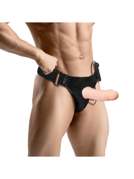 Wobox Arnés con Dildo Hueco Desmontable, Vibración y Control Remoto