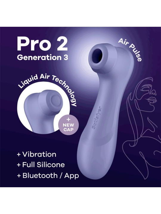 Pro 2 Genera 3 Liquid Air Technology Succión y Vibración APP Connect Lilac