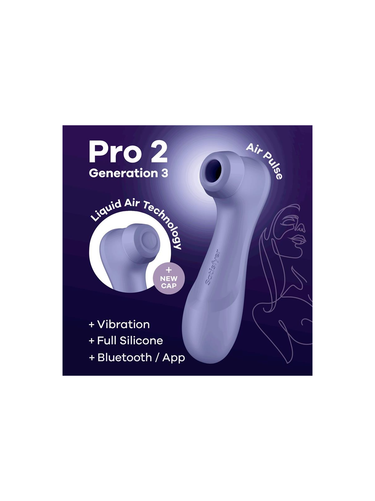 Pro 2 Genera 3 Liquid Air Technology Succión y Vibración APP Connect Lilac