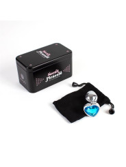 Plug Anal de Metal Corazón Azul Talla S