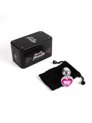 Plug Anal de Metal Corazón Fuchsia Talla S