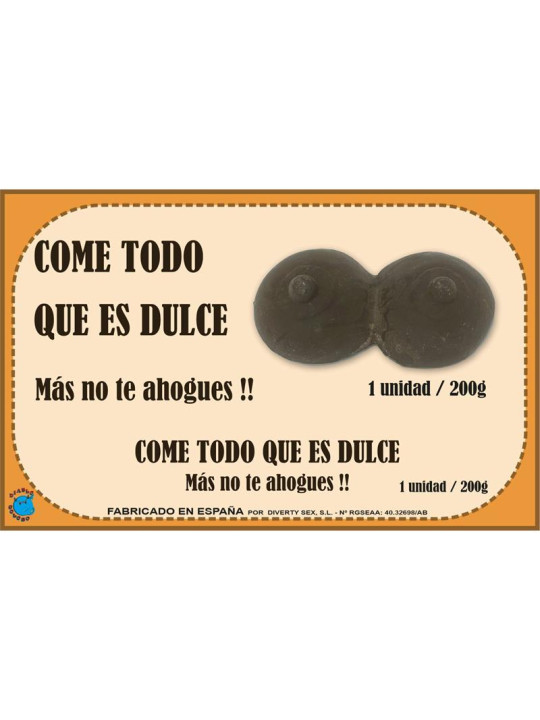 Chocolatina Chocolate Puro Forma de Pecho 200 gr