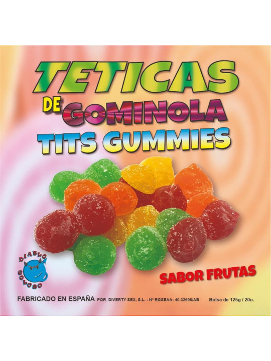 Caja de Gominolas Forma de Pecho Sabor Fruta