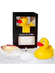 Set Sales Baño Aroma Coco Pato, Vela y Concha 150 gr