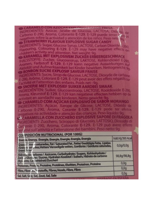 Caramelos Explosivos Sexo Oral Popping Candies Unidad Sabor Fresa