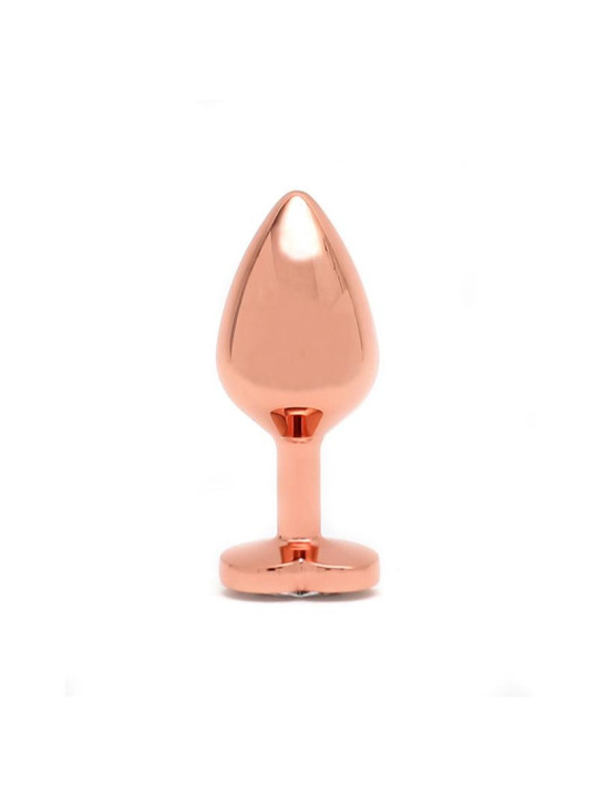 Plug Anal con Joya en Forma de Corazón Pisa Rose Gold