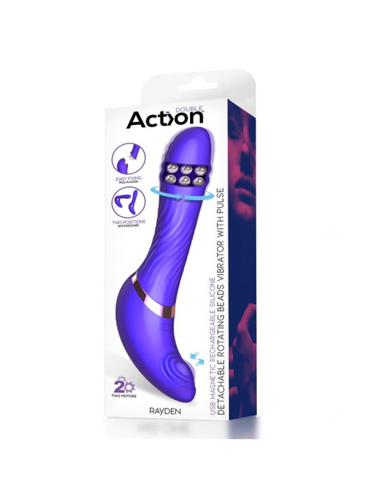 Rayden Vibrador con Pulsación y Bolas Internas Desmontable Dos Posiciones